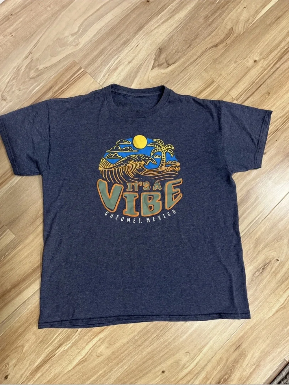Kids Navy 'It's a Vibe' Cozumel Graphic Tee